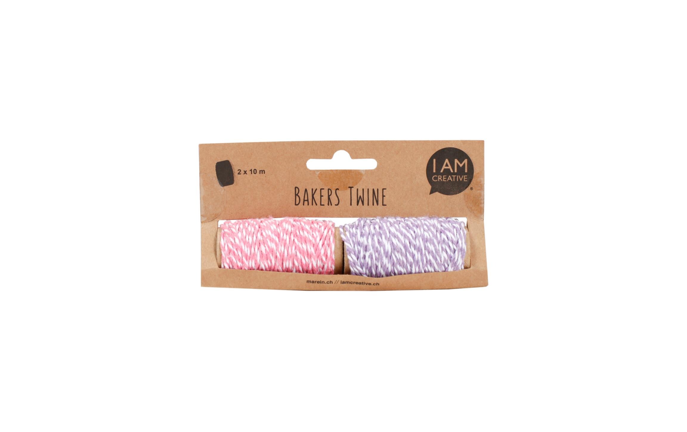 Kordelband Bakers Twine 2 Stück, 2 mm x 10 mBaumwollschnur zum Basteln