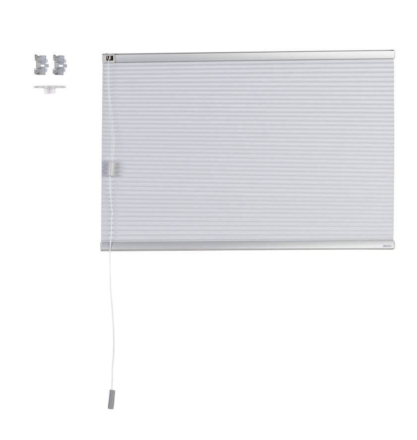Premium dobbel plisségardin m/snortrekk 25mm multi - 25 mm