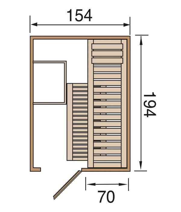 Weka Sauna Kaarina mit Glastür