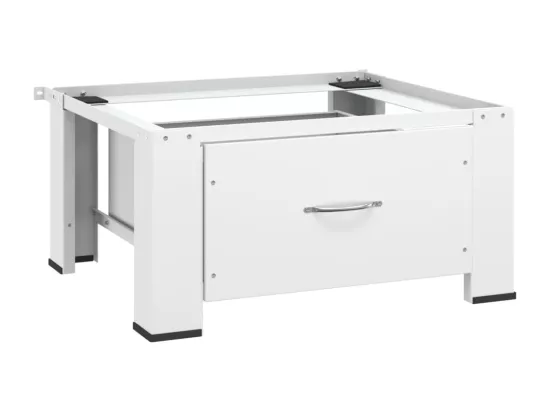 Socle pour machine à laver avec tiroir Blanc