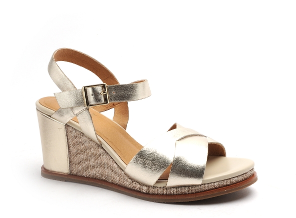 Fugitive nu pieds talons femme iroize or