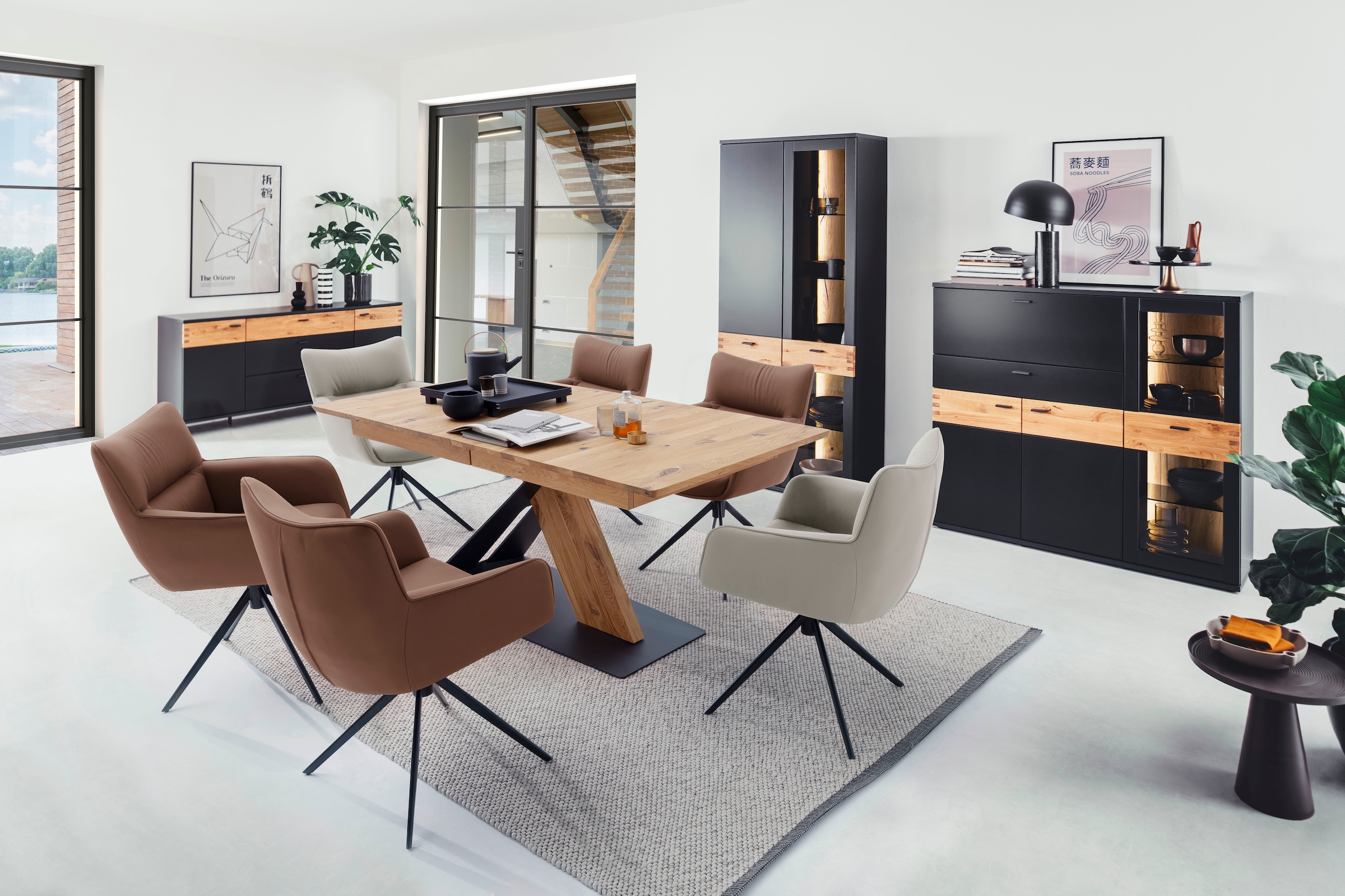 MCA furniture 4-Fussstuhl »LIMONE« (Set) 2 Stk.(Set, 2 Stck), 360° drehbar, Belastbarkeit 120 kg, Sitzhöhe ca. 49 cm