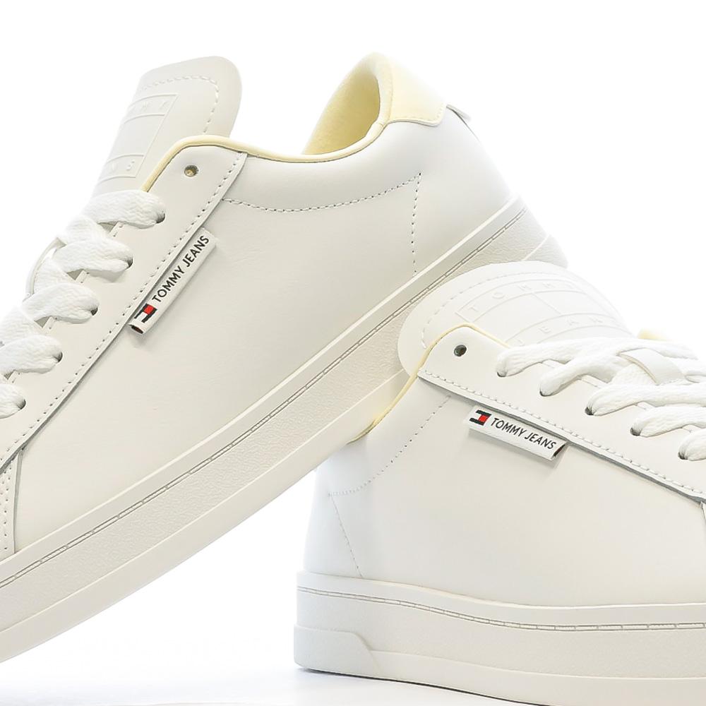 Tommy Hilfiger Baskets Blanc/Jaune Femme Tommy Hilfiger EN0EN02562