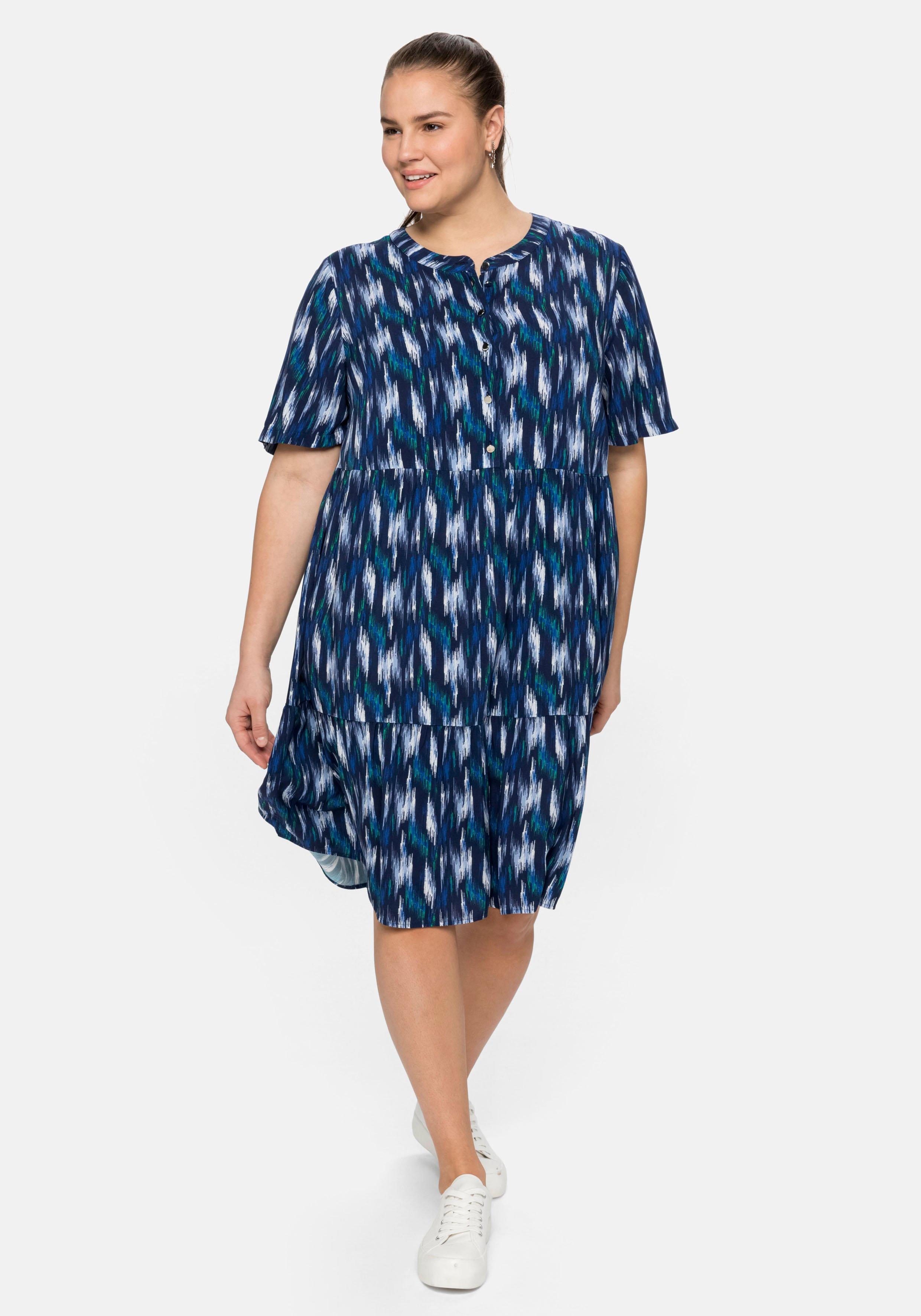 Kleid mit Alloverprint, in Stufen-Optik