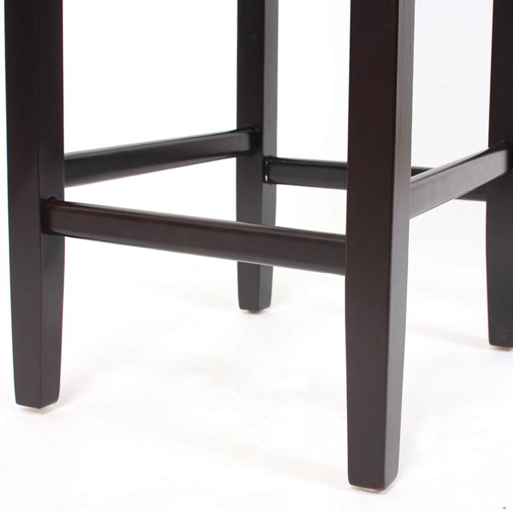 2er-Set Barhocker Cesena Kunstleder ~ schwarz, dunkle Füße