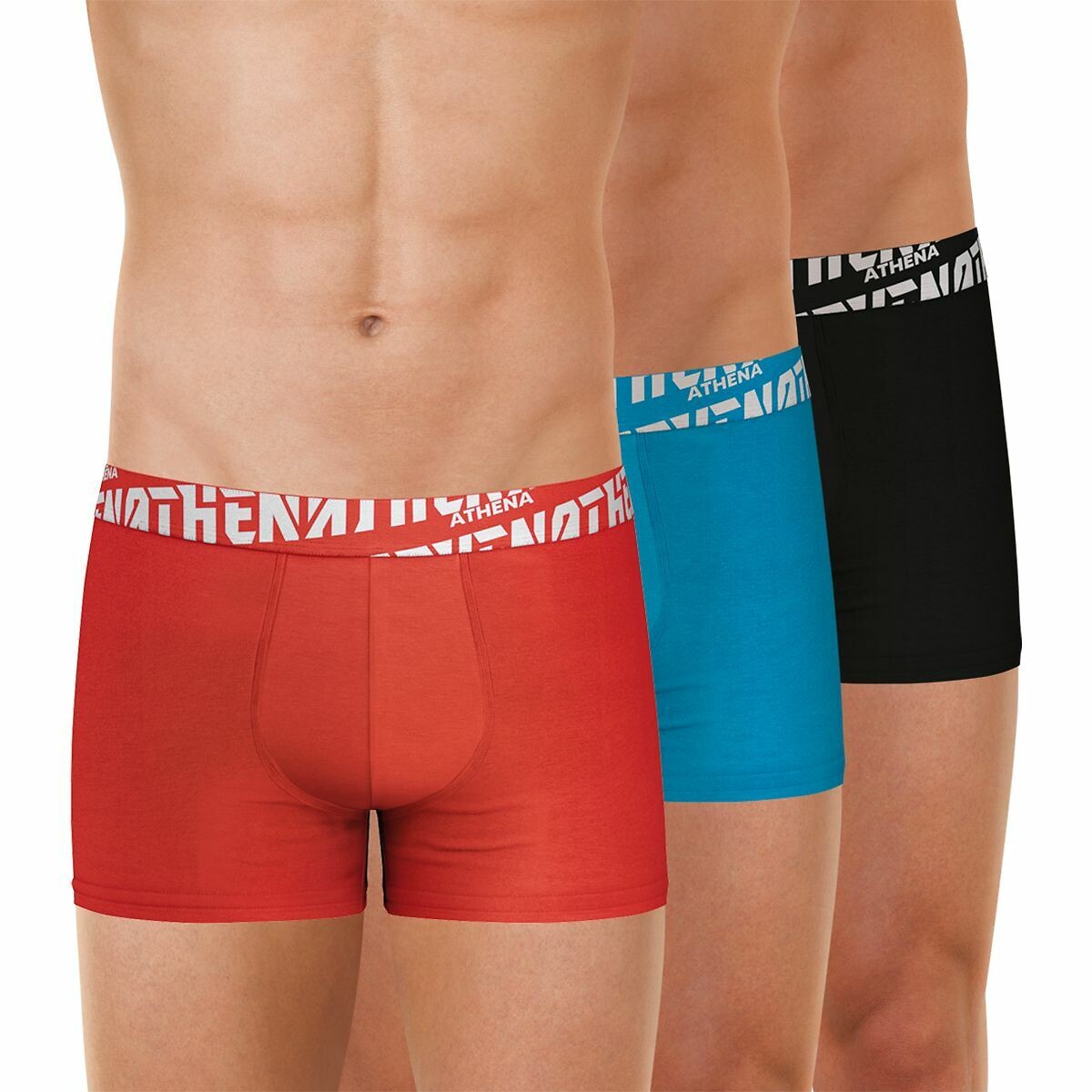 ATHENA<br>Conjunto de 3 cuecas boxer Easy Sport lisas