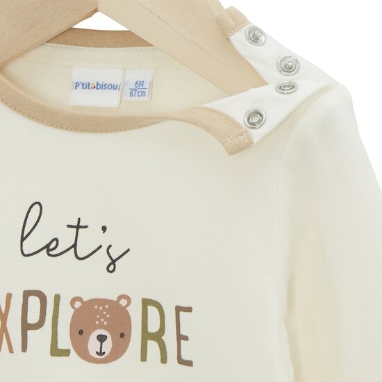 Petit Ours T-shirt manches longues   de               P'tit Bisou Petit Prix