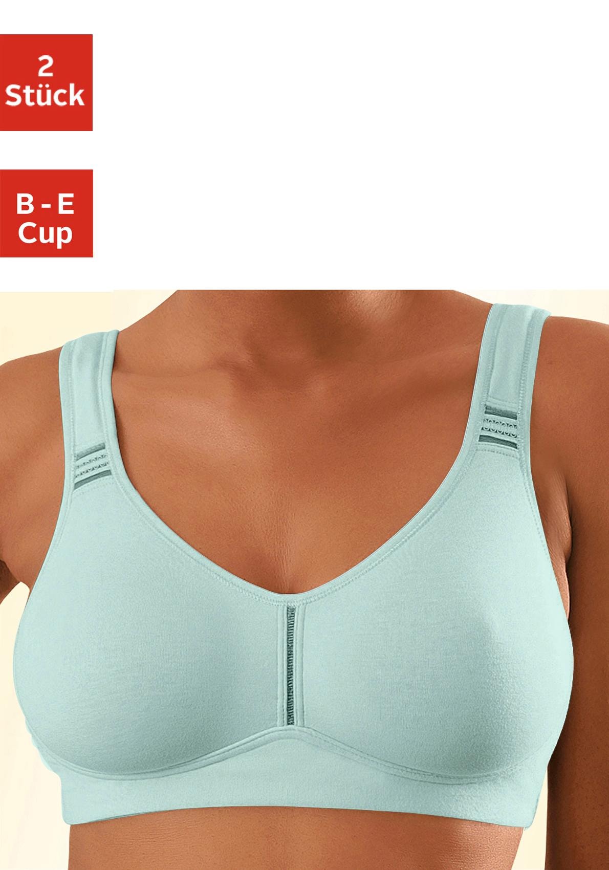 petite fleur T-Shirt-BH, 2 Stücker Packung, ohne Bügel aus Baumwolle