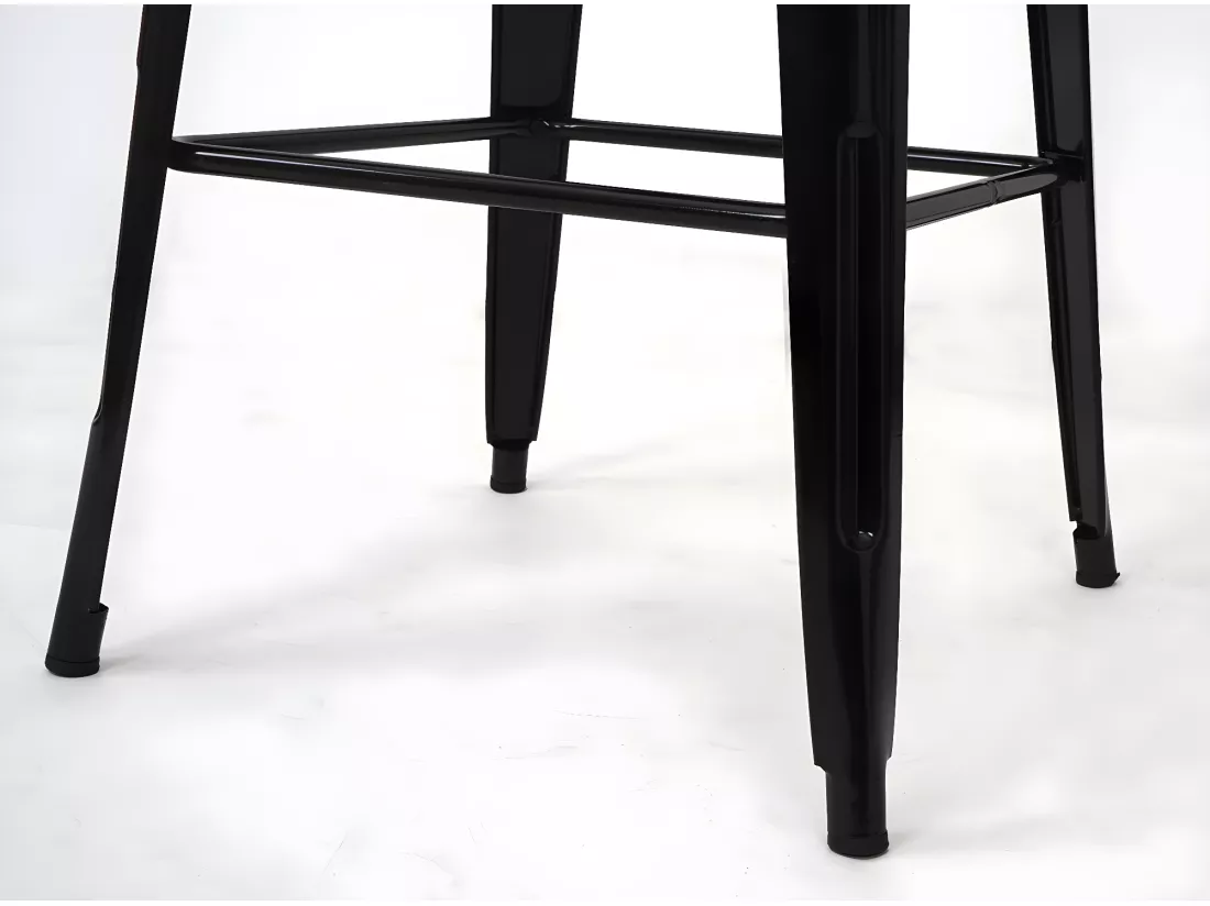 Set de table haute MCW-A73 métal (3 pièces), noir