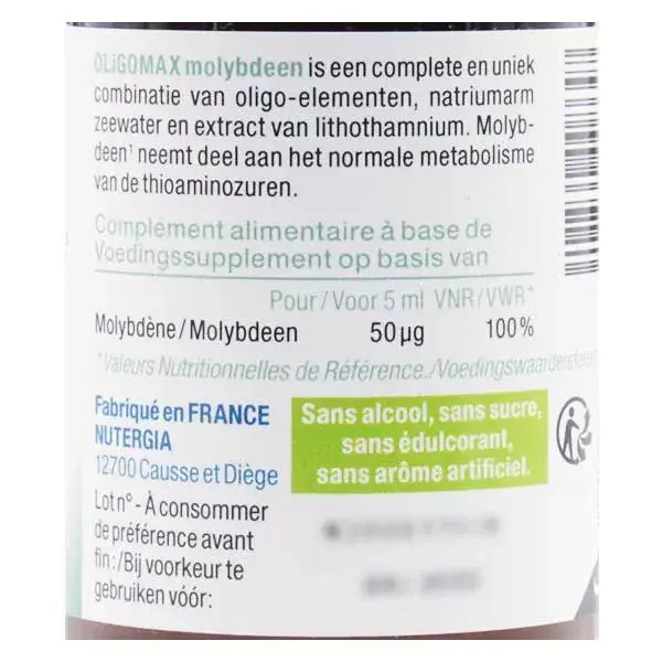 Nutergia Oligomax Molibdênio 150ml