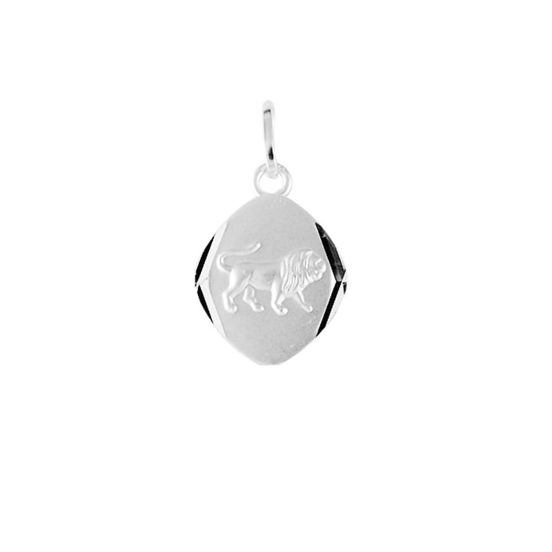 Pendentif mixte - Argent 925 - Signe Astrologique - Lion