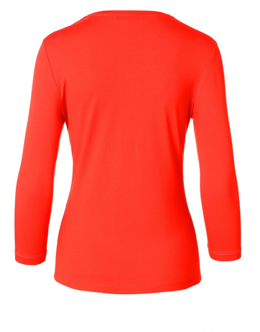 Tee shirt rouge en col V