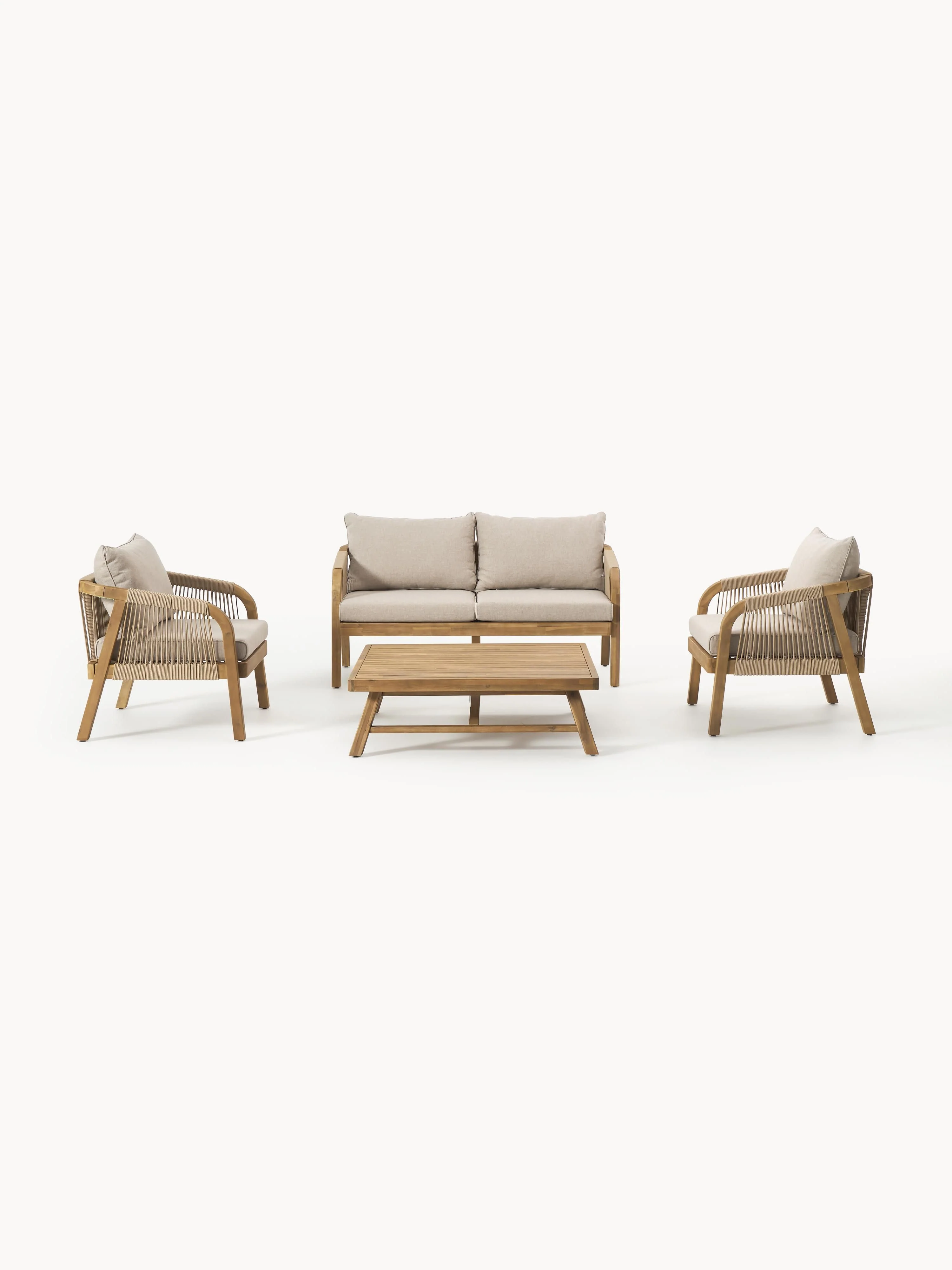 Tuin loungeset Lu van acaciahout, 4-delig