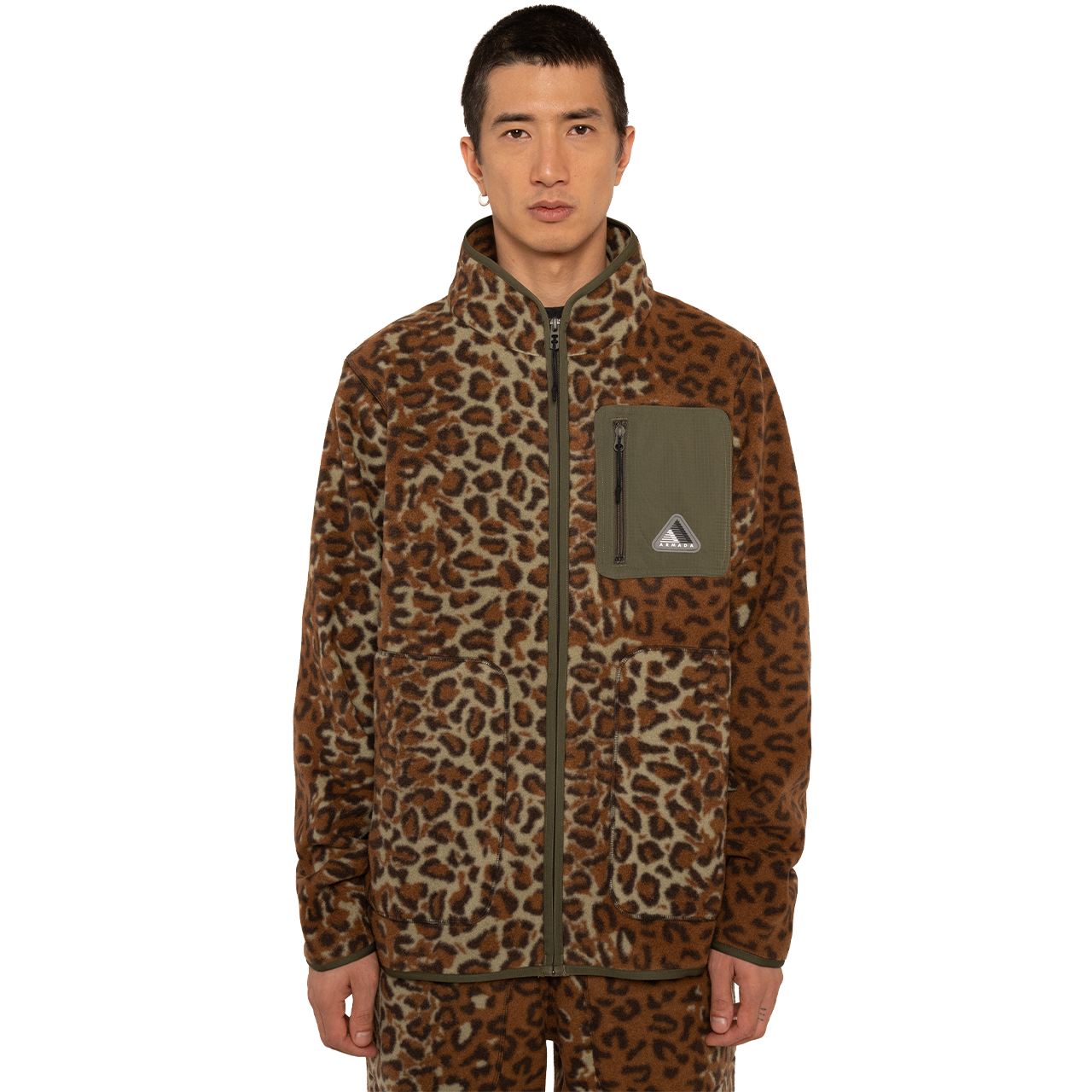 Armada Skiwear Fleece Jacke LEDGER leopard-olive | Midlayer & Fleecejacken | Skibekleidung | Herren | XSPO-Fashion