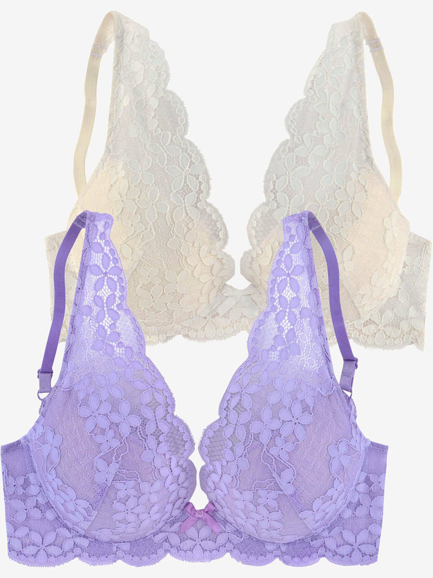 Soutien-gorge push-up lot séduisant de 2 soutiens-gorge push-up avec armatures
