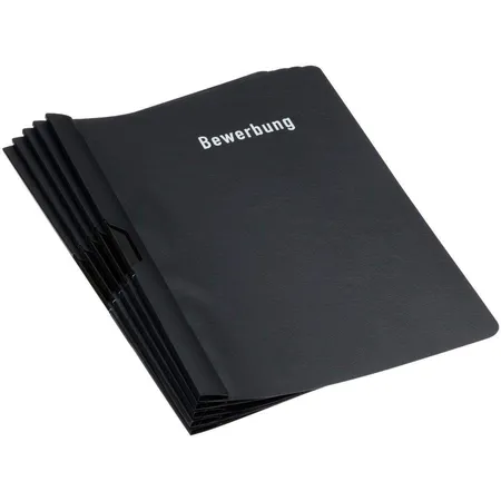 Idena 547039 Bewerbungsmappe 5-er Packung, schwarz