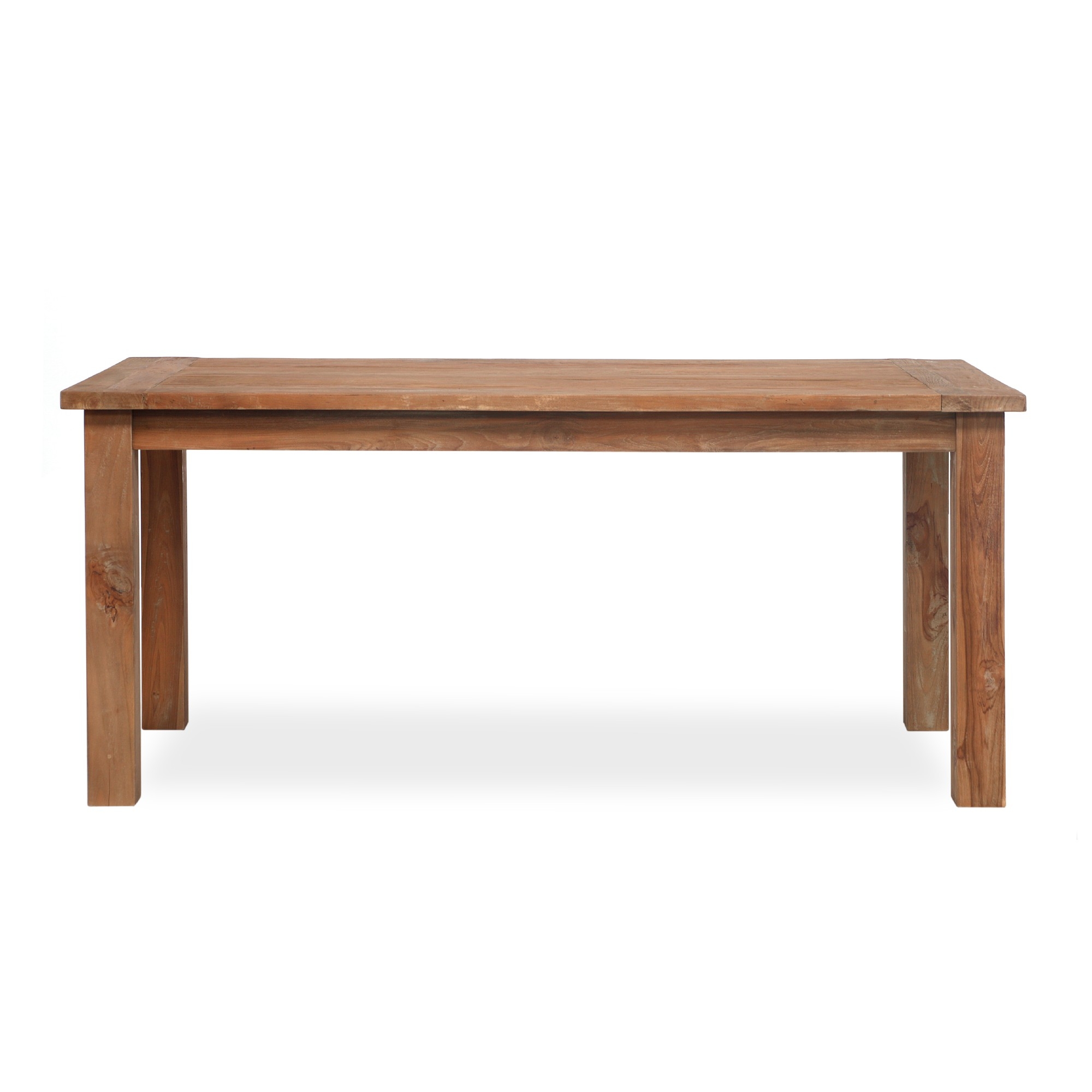 Esstisch aus recyceltem Teak ohne Schublade, natur, L 200 cm, B 100 cm, H 78 cm von fischer's lagerhaus