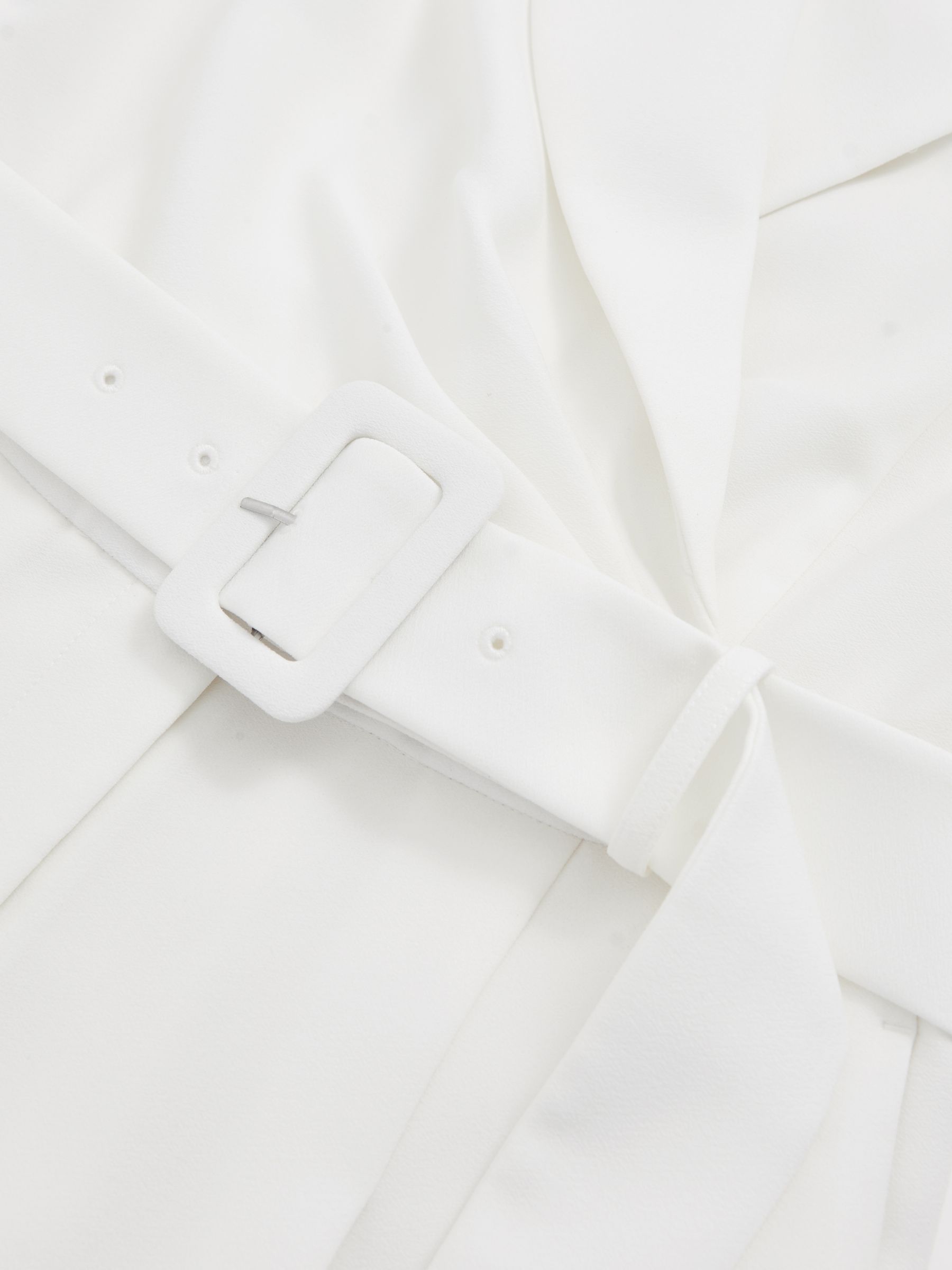 Reiss Flora Sheer-Sleeve Wide-Leg Tuxedo Jumpsuit