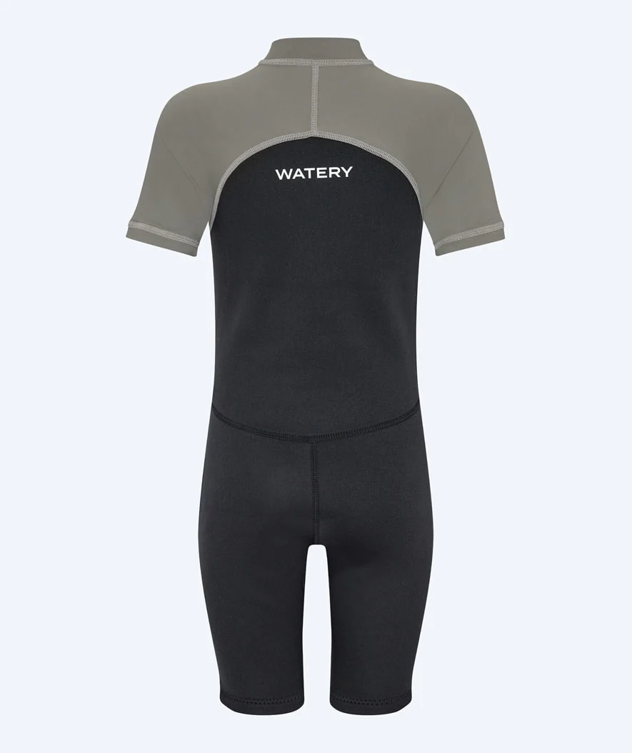 Watery UV våddragt til børn - Calypso Shorty - Grå/sort