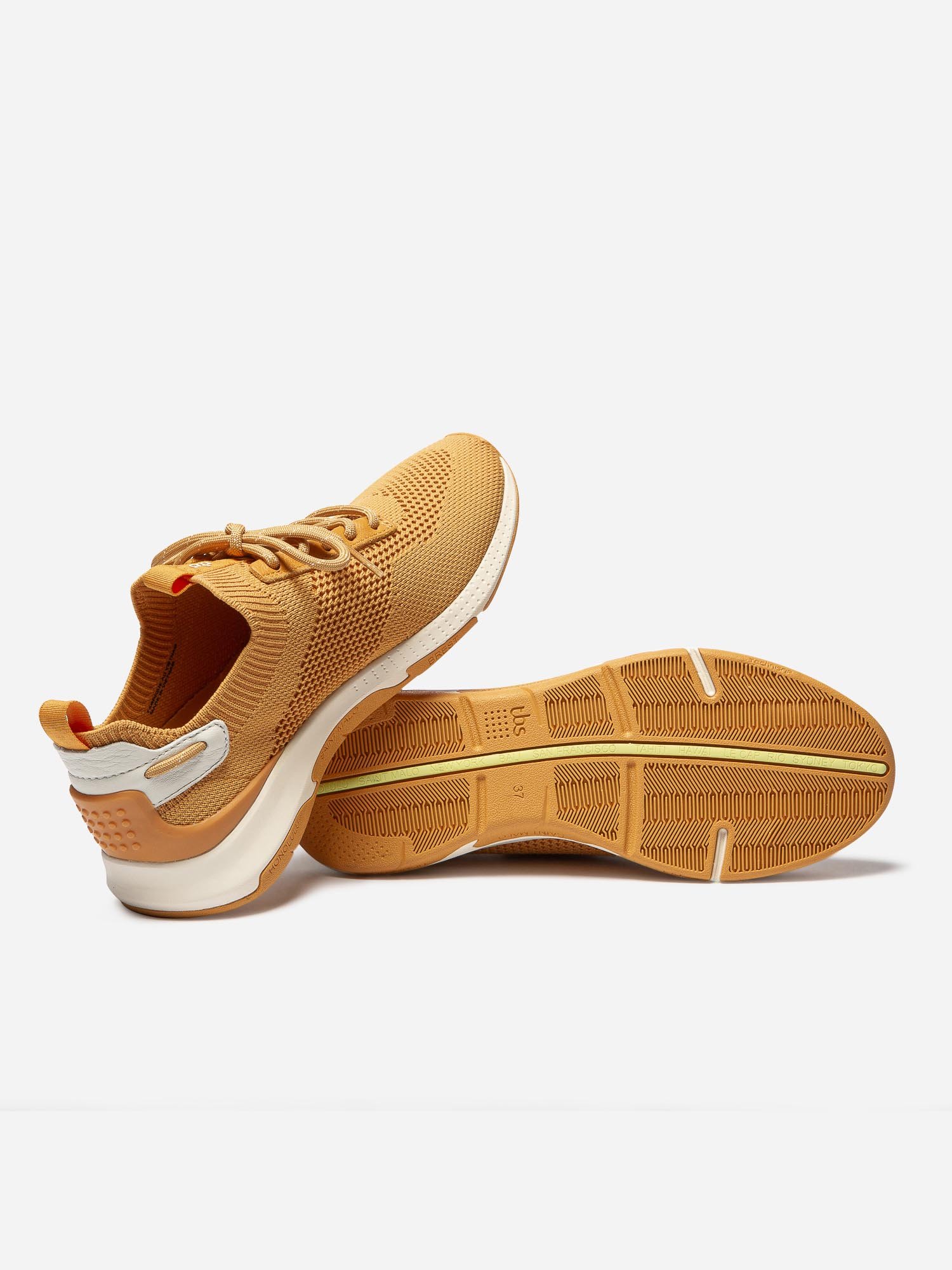 Tennis Femme Confort Toile Jaune