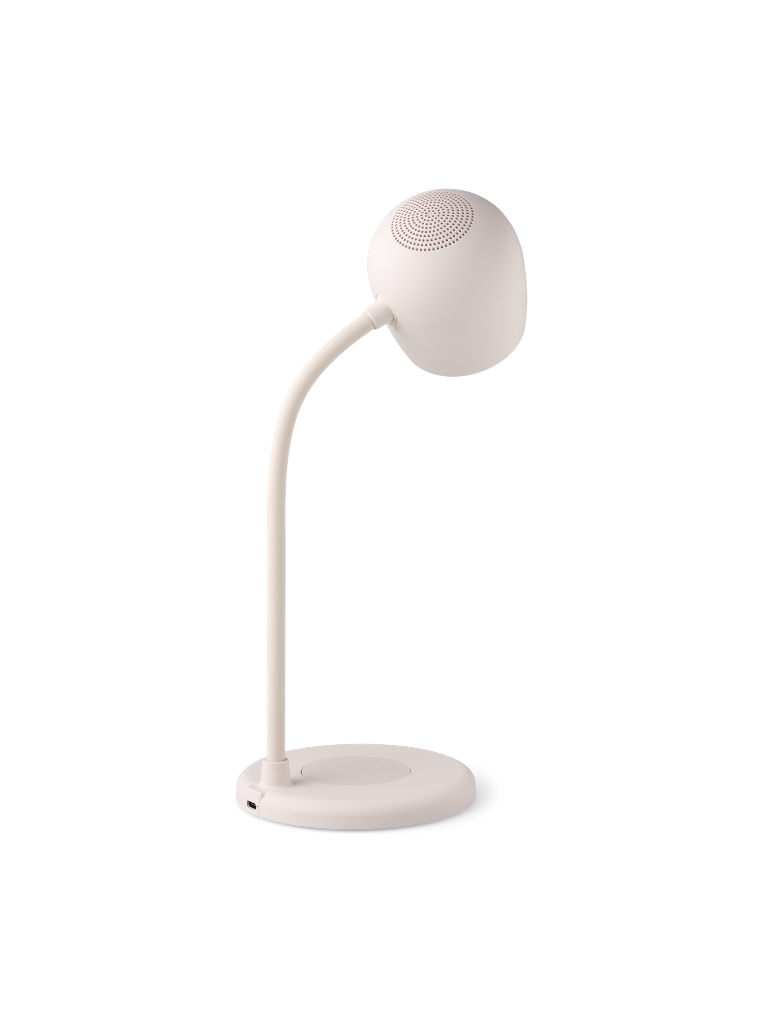 Bordlampe med højttaler | ABS/metal/silikone. 12 x 12 x 32 cm. | Off White | Kreafunk
