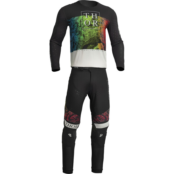Thor Motocross - Pantalon Prime Melter Noir / Multicolore / Blanc