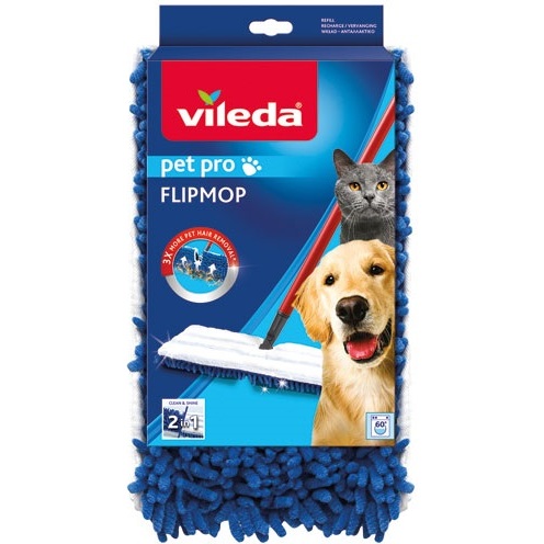 Housse de rechange Vileda Flipmop Pet pro 2 en 1