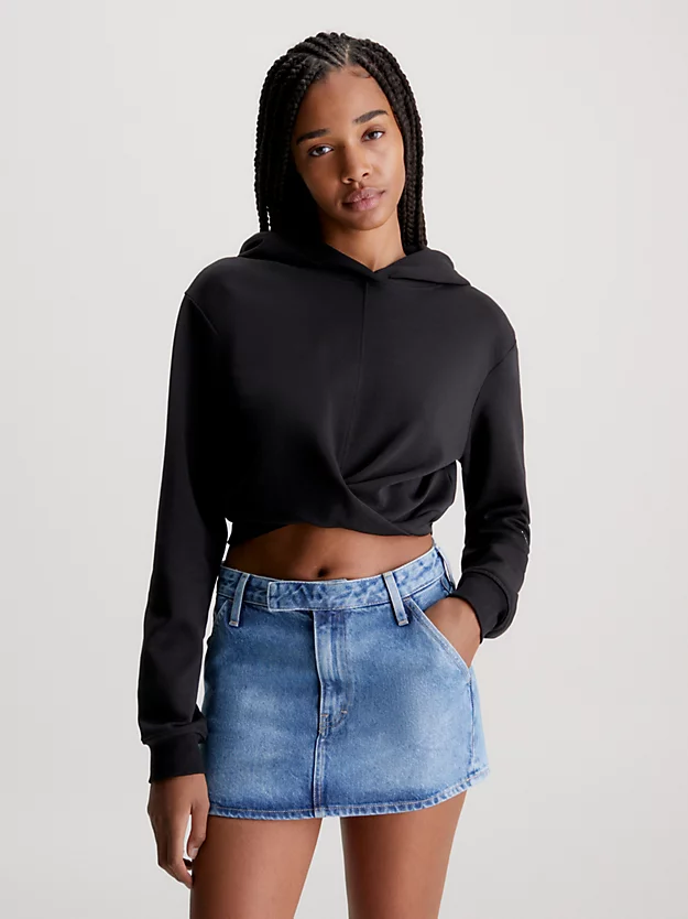 Moletom cropped com amarração