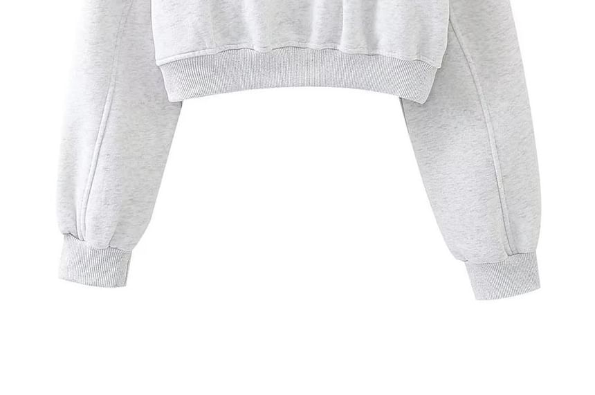 Sensarra - Sweatshirt met ronde hals en effen cropped pasvorm / Harem-joggingbroek met trekkoord in de taille / Set