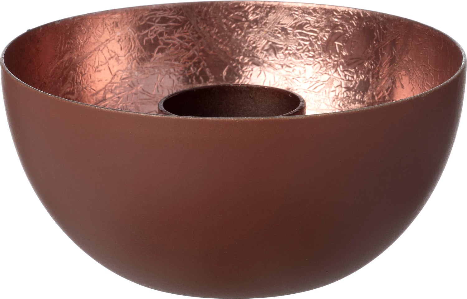 Intratuin kandelaar Lizz bruin / koper D 10 H 5 cm