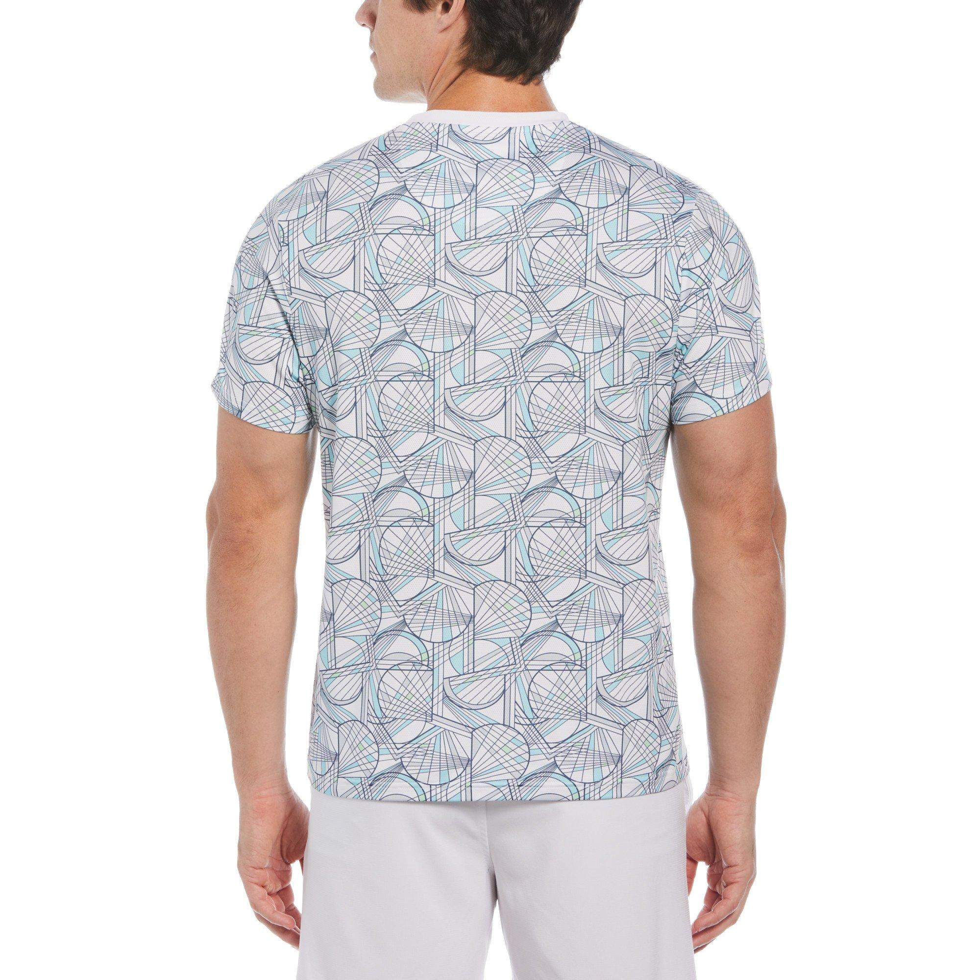 Original Penguin Tennis Racket Print Performance Short Sleeve Tennis T Shirt