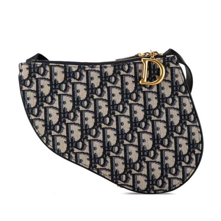Dior Vintage Dior Saddle Bag Blue