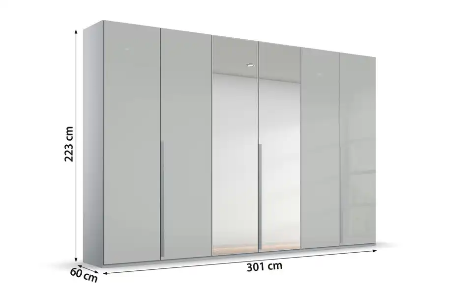 Drehtürenschrank 301 cm 6 Stück