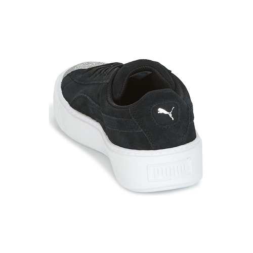 Puma - SUEDE PLATFORM GLAM PS - Noir / Argenté
