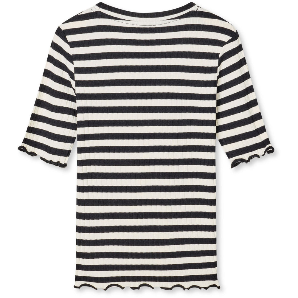 Køb Mads Nørgaard Sort/Vanilla Ice 5X5 Classic Stripe Tuviana Tee