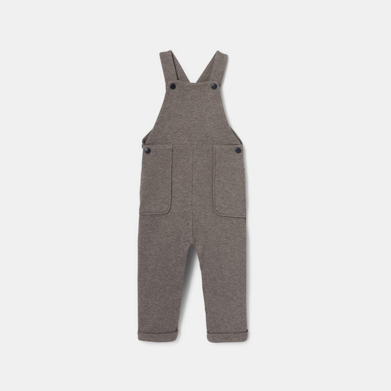 Salopette en molleton doublé marron bébé garçon Absorba Marron