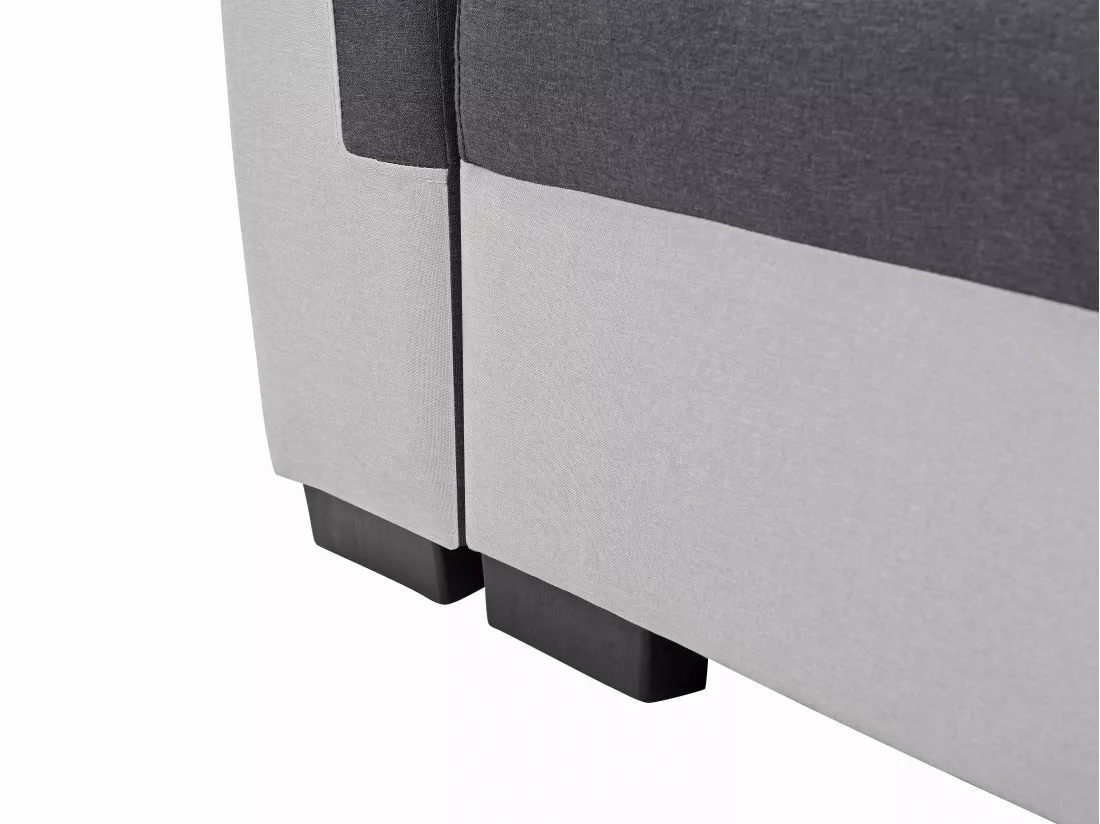 Canapé 3 places convertible en tissu anthracite et gris clair GABY II