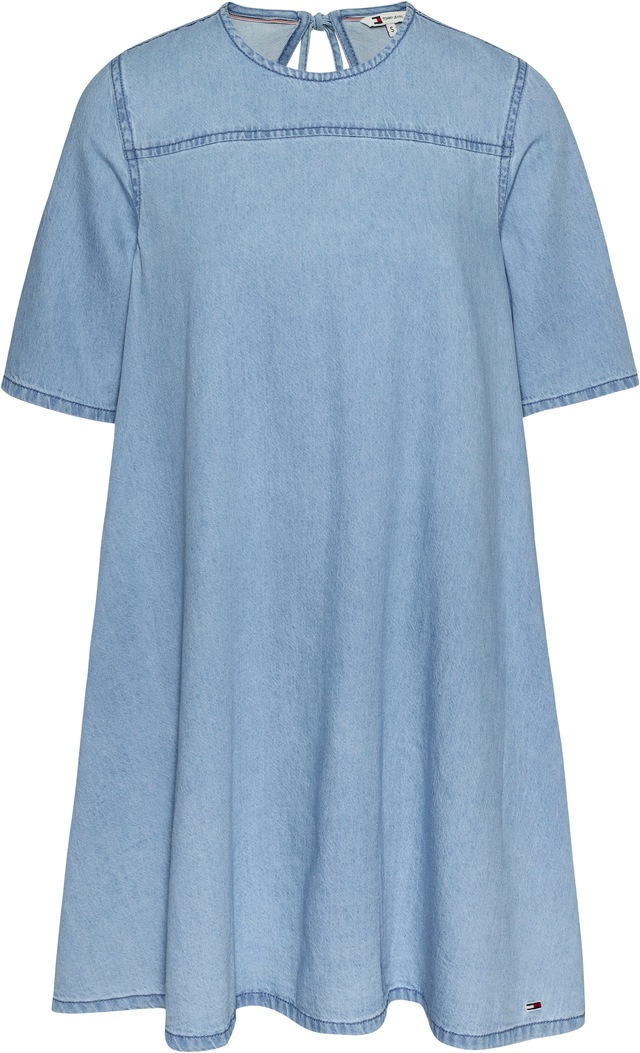 Tommy Jeans Curve Blusenkleid »TJW CHAMBRAY A-LINE SS DRESS EXT« Grosse Grössen