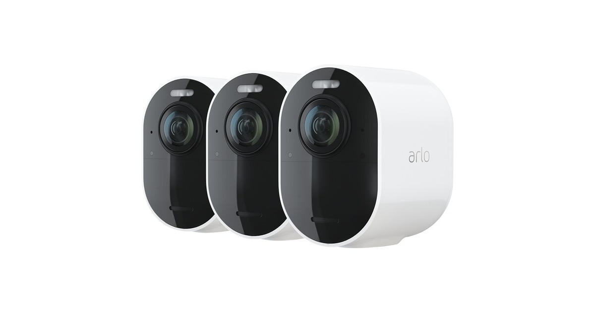 ArloUltra 2 Spotlight camera  (Wit/zwart, 4K, WLAN, 3 camera's, 1x basisstation)
