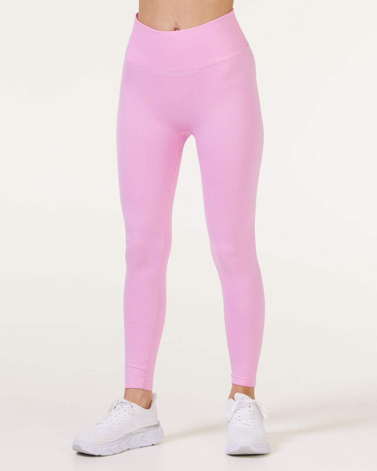 Bumpro Perfect Wide Rib Seamless Tights Pastel Pink