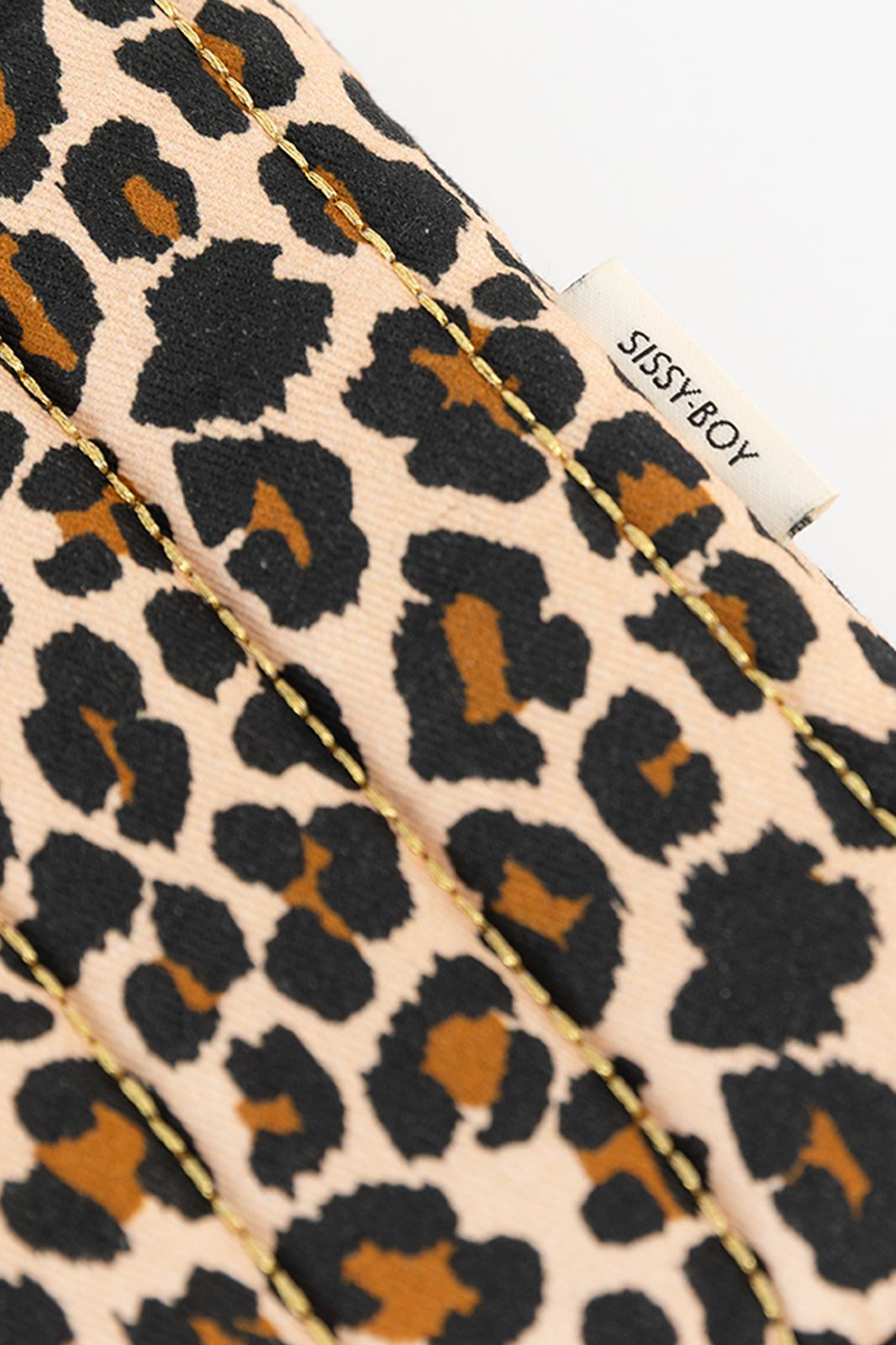 Bruine laptophoes met leopard print