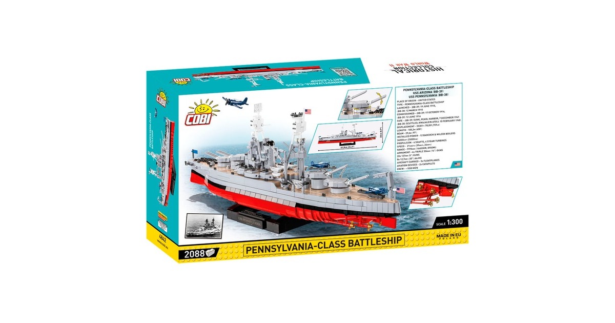 COBIPennsylvania Class Battleship - Executive Edition Constructiespeelgoed  (Schaal 1:300)