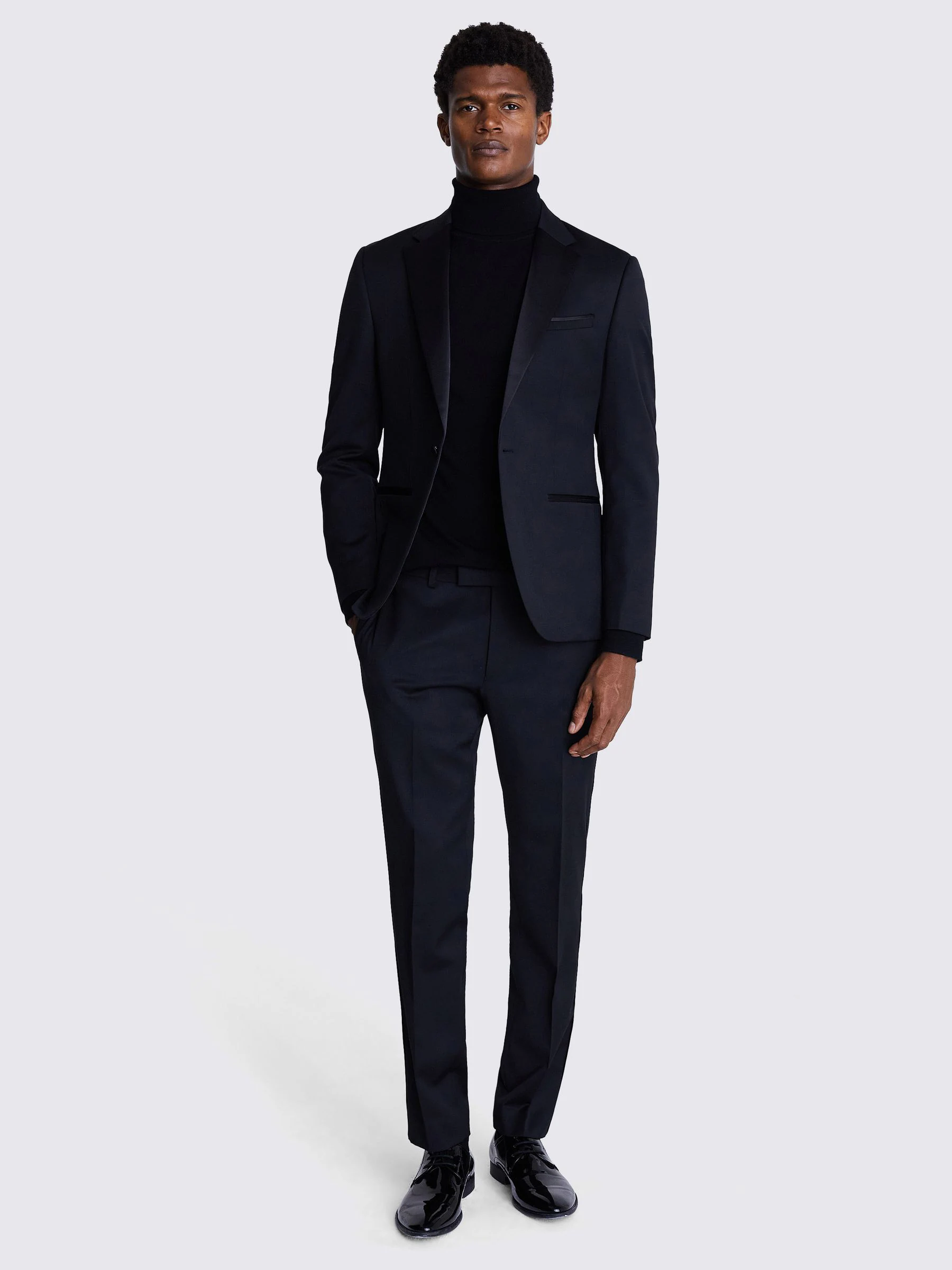DKNY Zwart Slim fit Smoking Jack met Notch Revers
