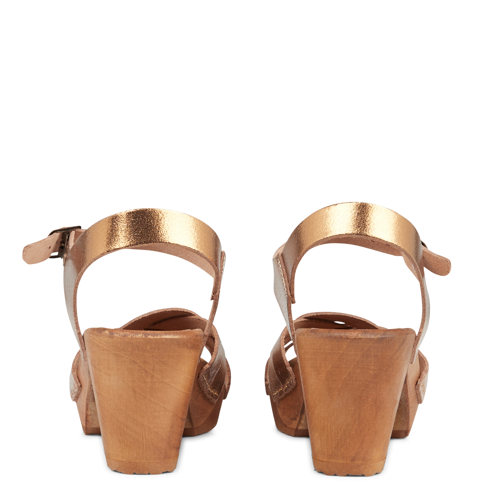 ALBA - Sandale haute en cuir | Doré
