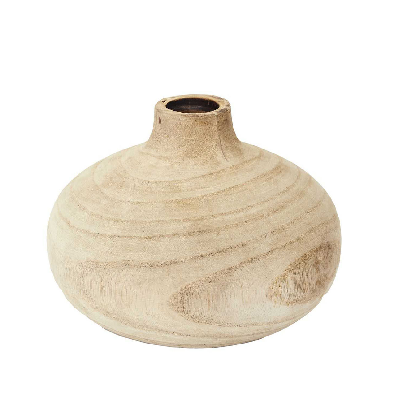 Home Deco Factory Vase ruche Bancoulier natural - 20.7x14.5x20.7 cm