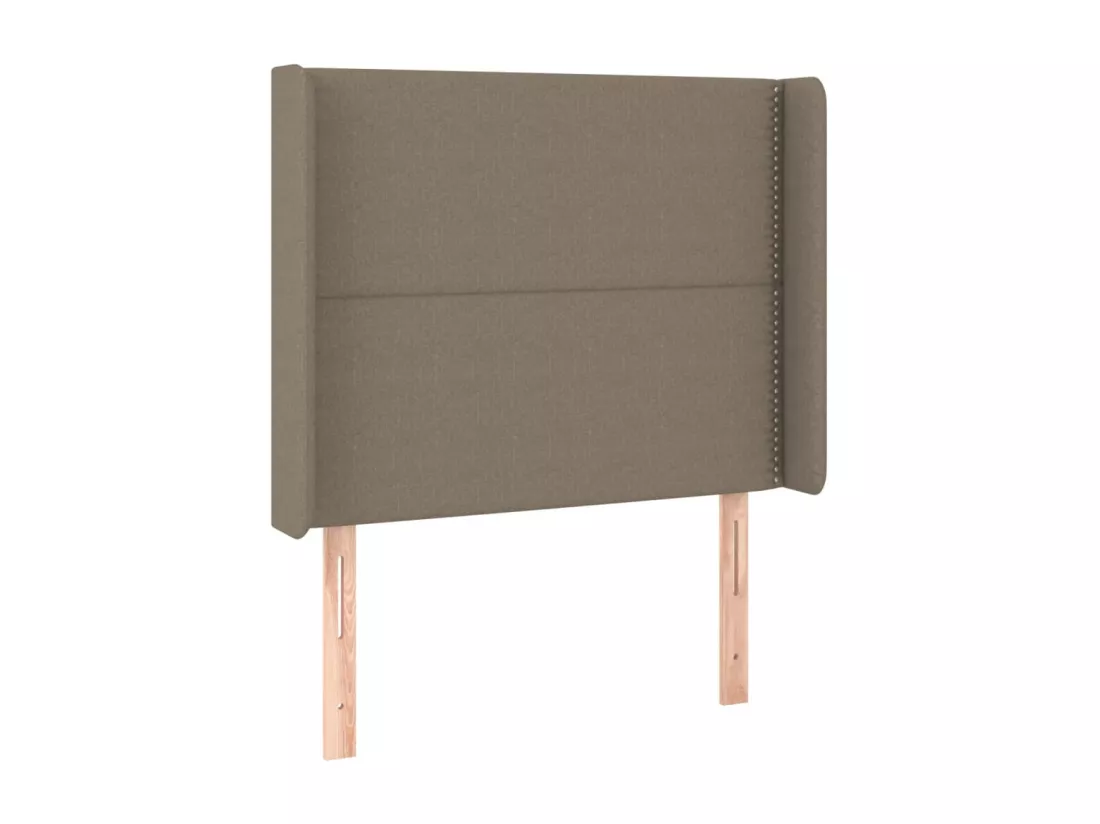 Sommier tapissier avec matelas et LED Taupe 90x190 cm Tissu