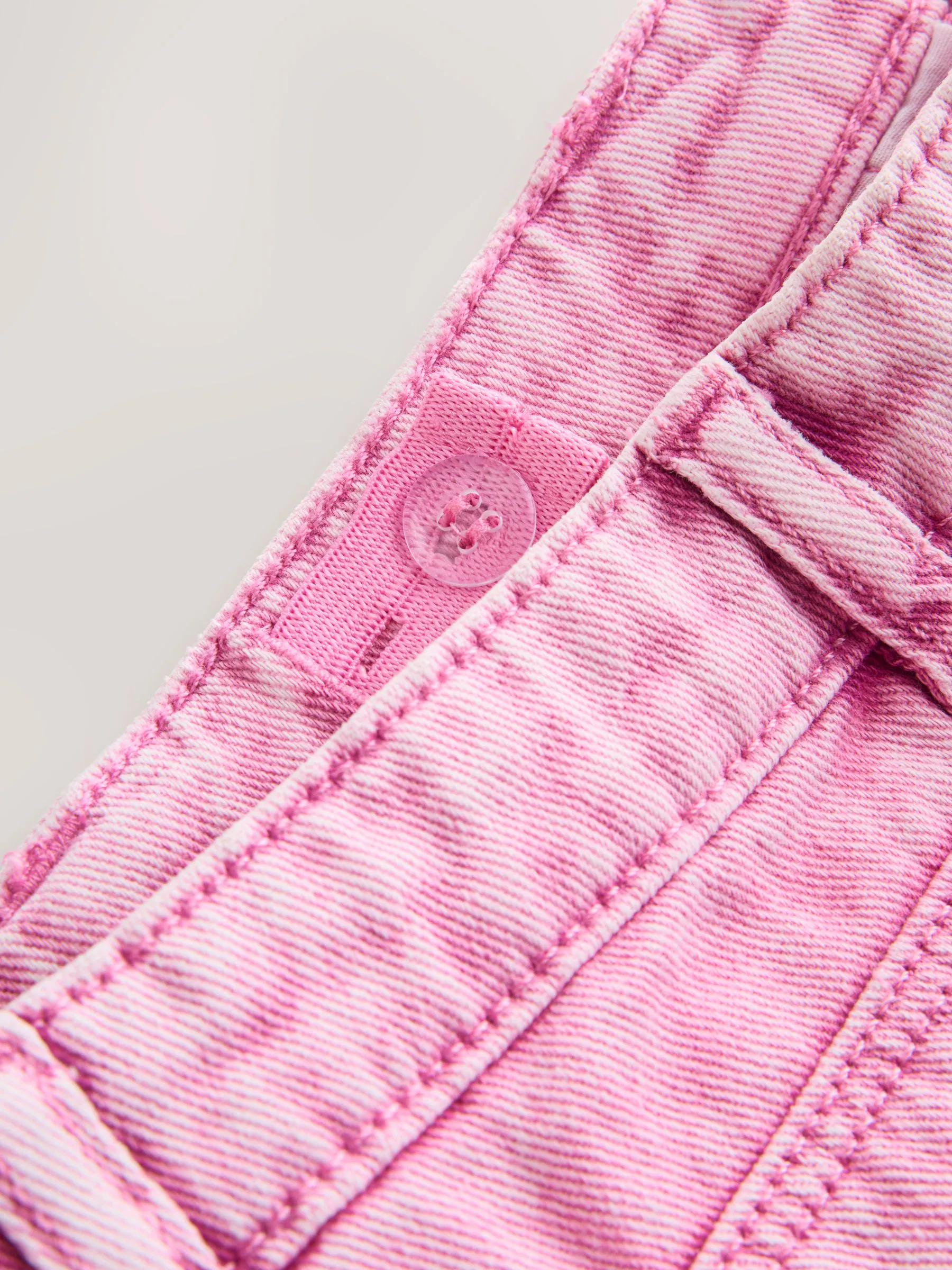 Roze - 100% katoenen shorts met gerafelde rand (3-16jr)