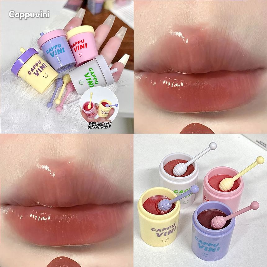 Cappuvini - Hydraterende melktheekop lipgloss - 4 kleuren