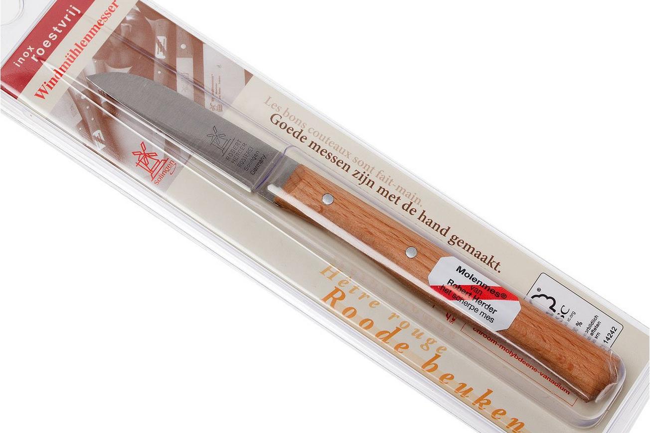 Robert Herder schilmes straight classic, roodbeuken RVS, 6,5 cm