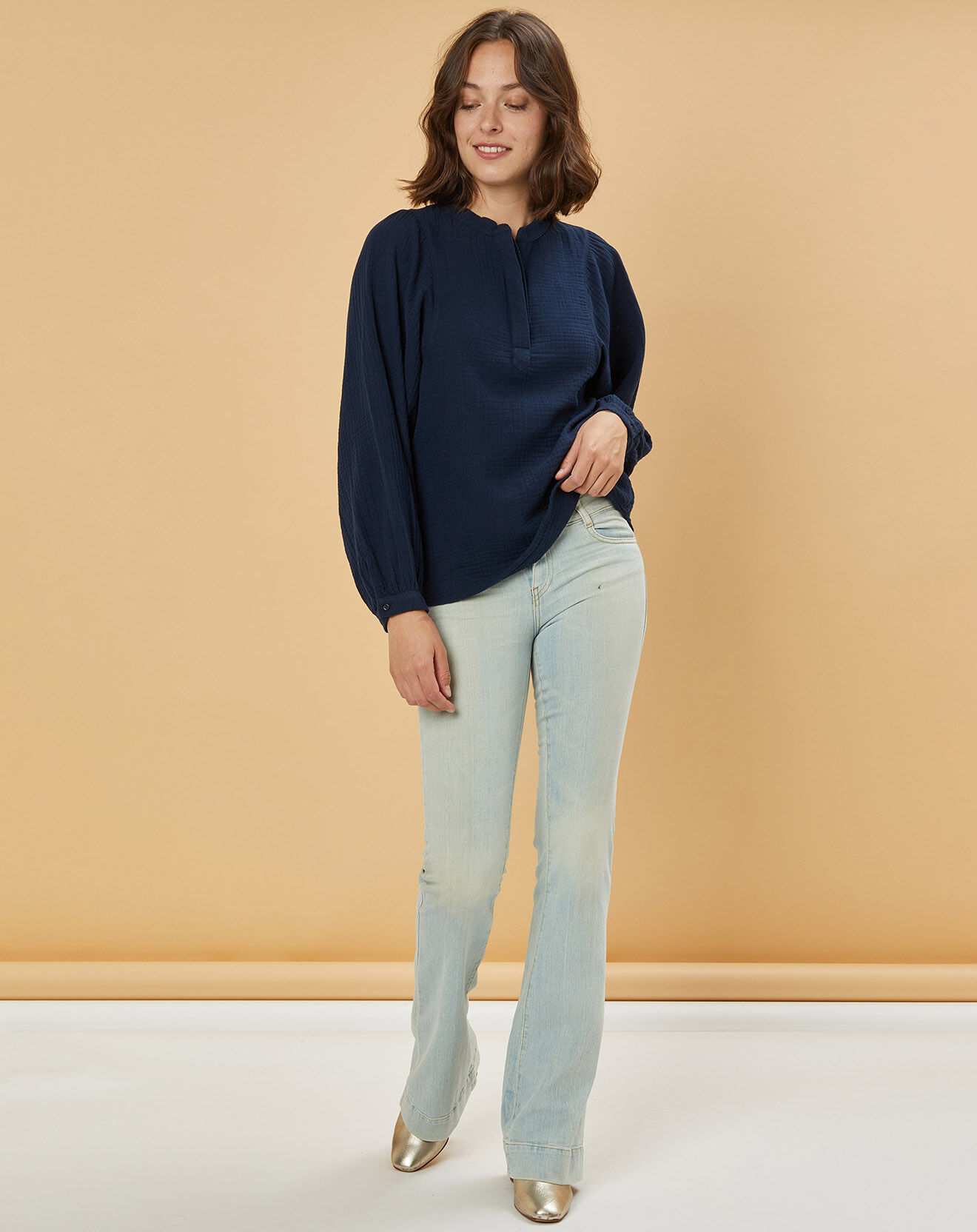 Acquaverde Jean flare Adriana bleu